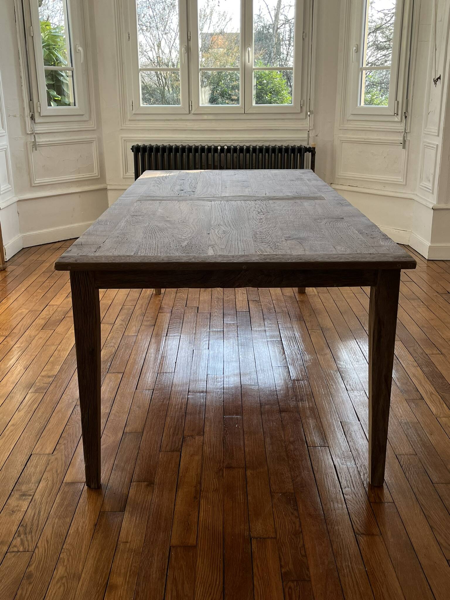 Farm table in solid oak Provence - 250 cm in length
