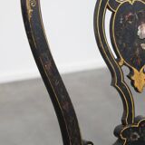 Antique French Napoleon III chair inlaid with mother-of-pearl