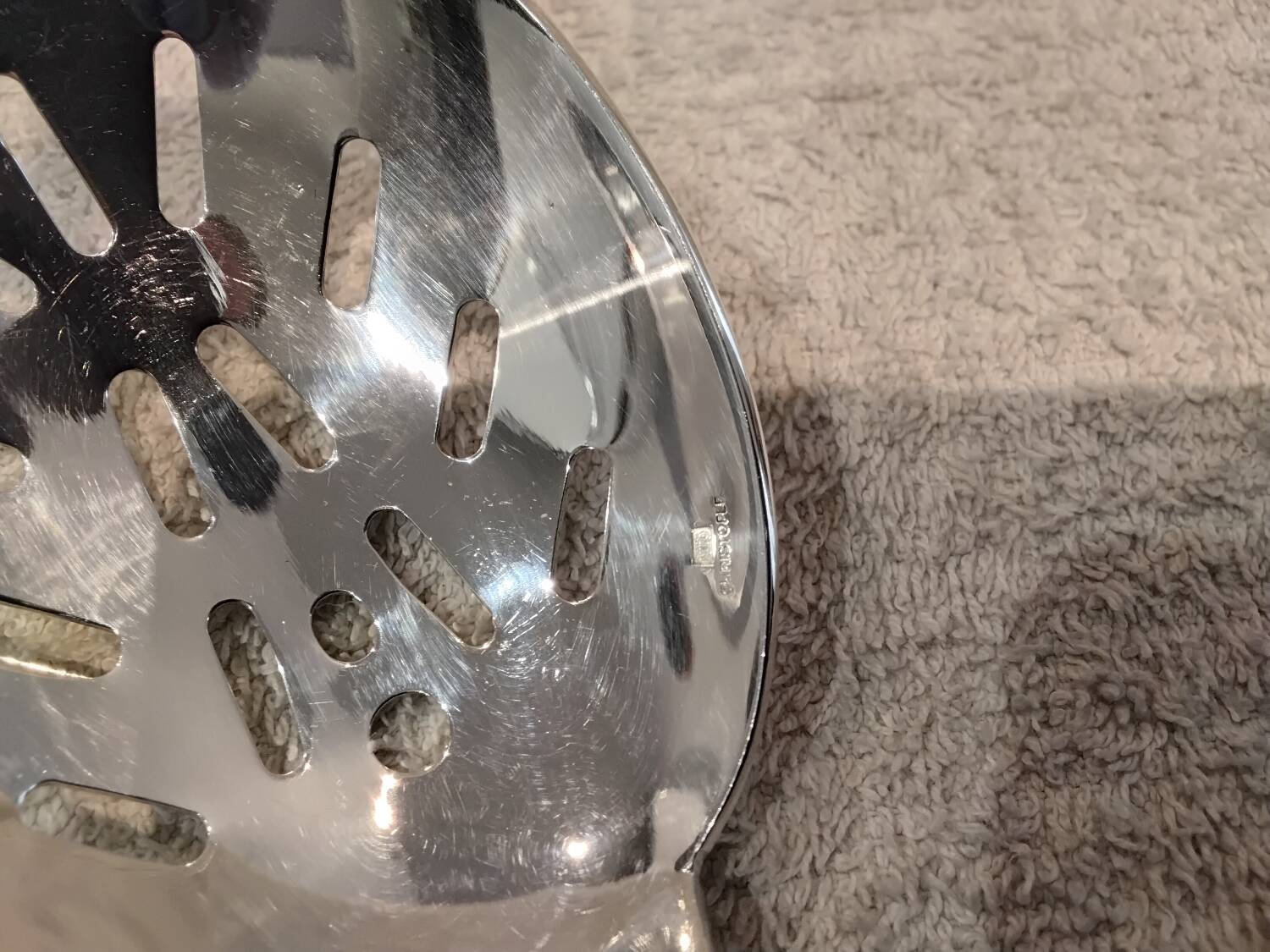 Silver-plated ice cube serving spoon by Christofle Cluny