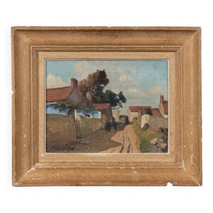 Huile sur panneau par - gautier
