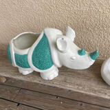Rare rhinoceros soup tureen statuette