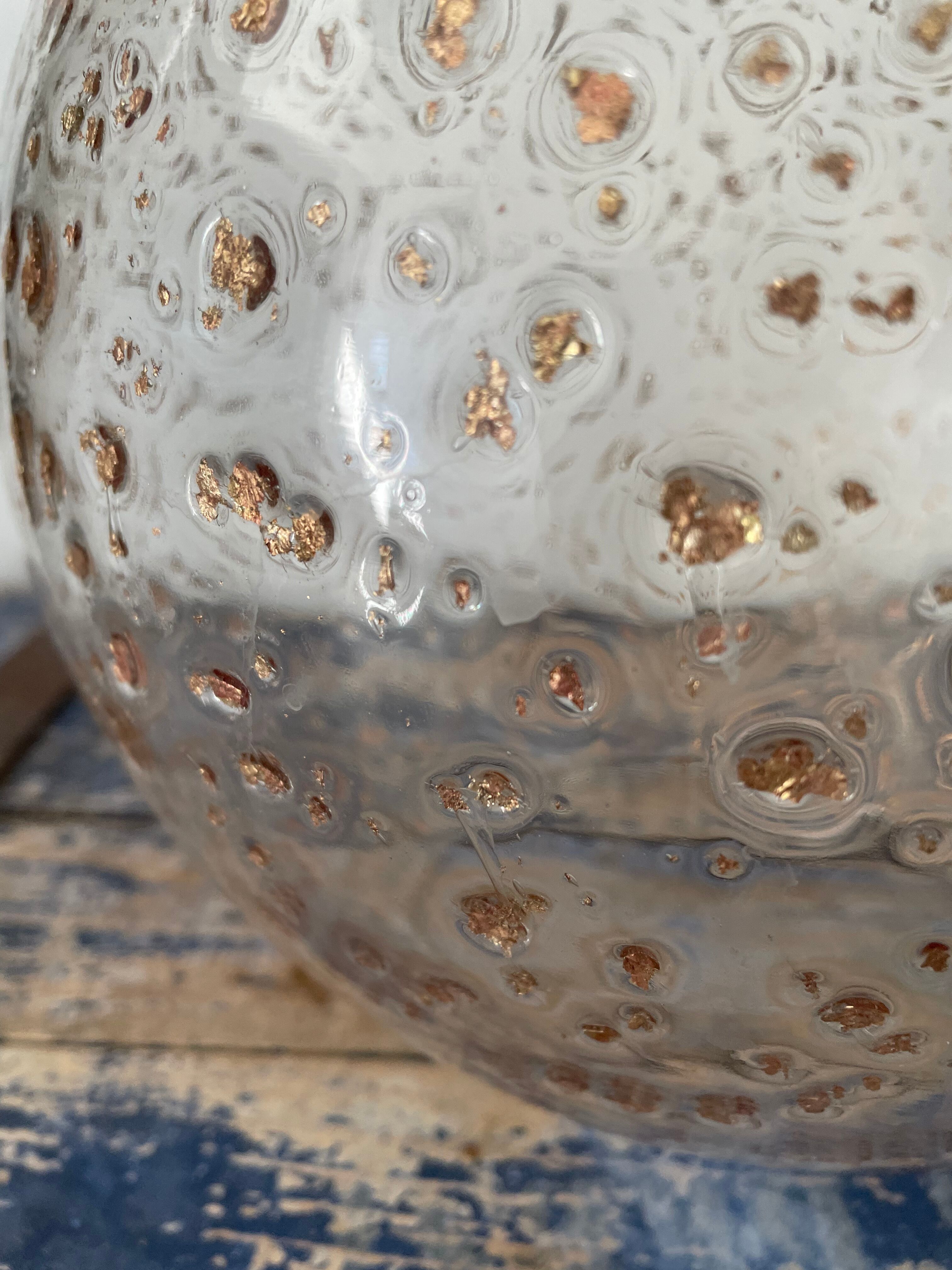 New electrified gold glitter glass pendant lamp