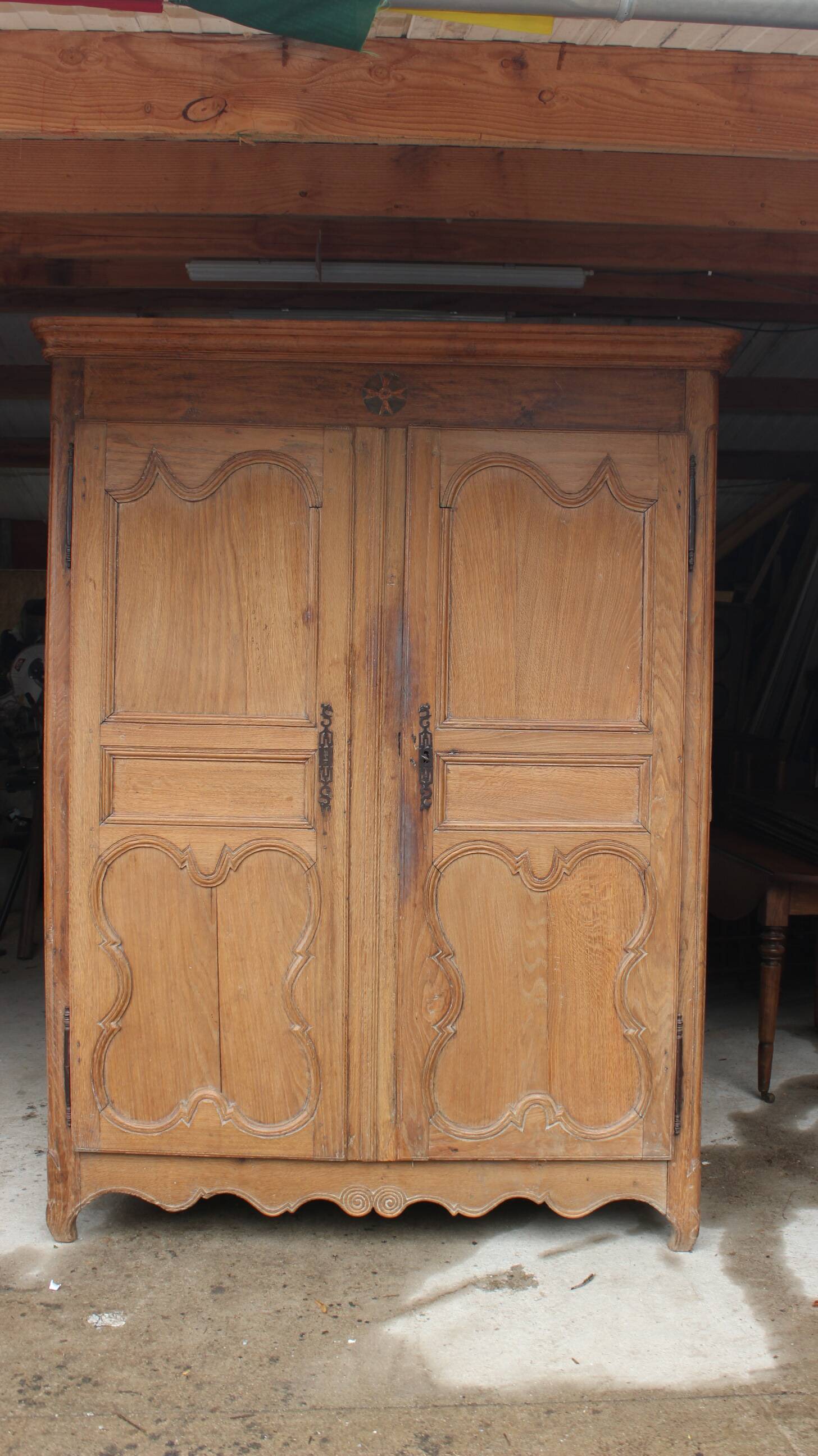 Low oak cabinet