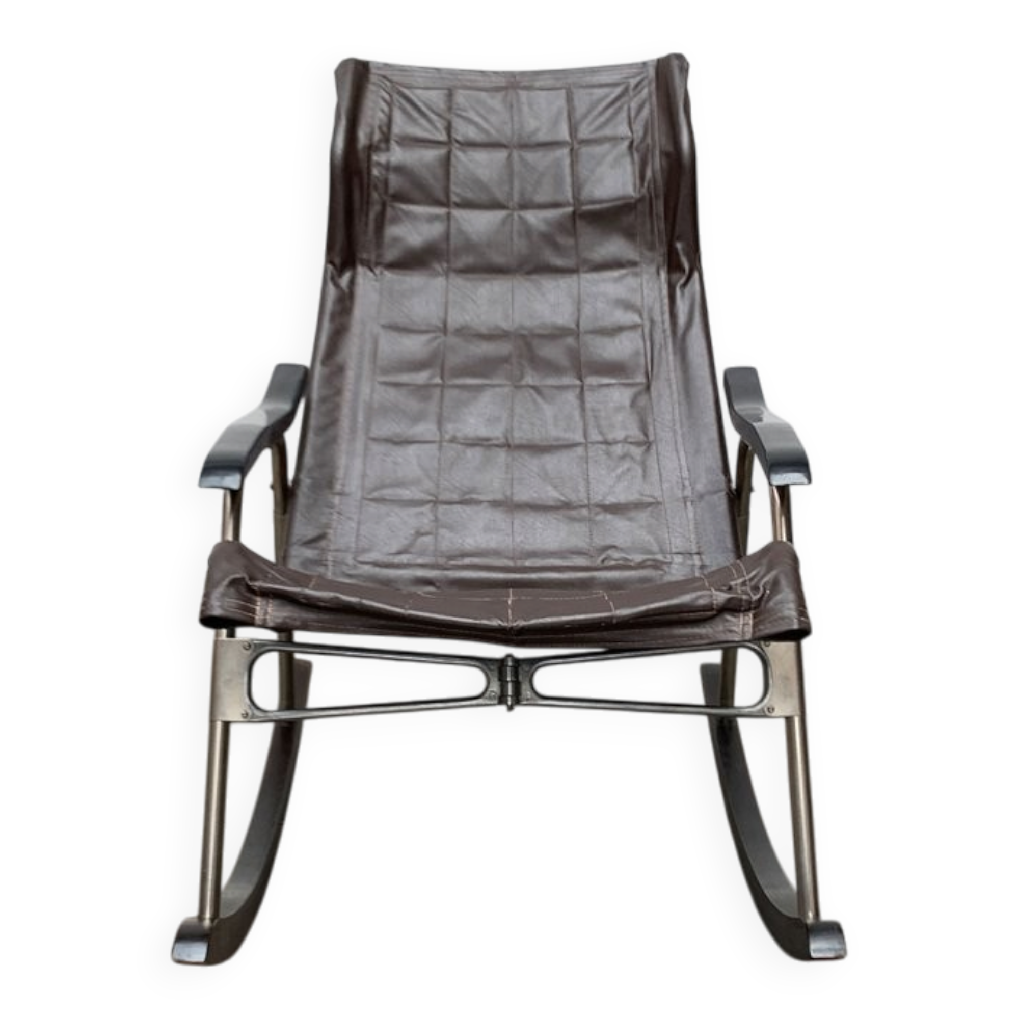 Mid-century Japanese space age folding rocking chair by Takeshi Nii, 1960s