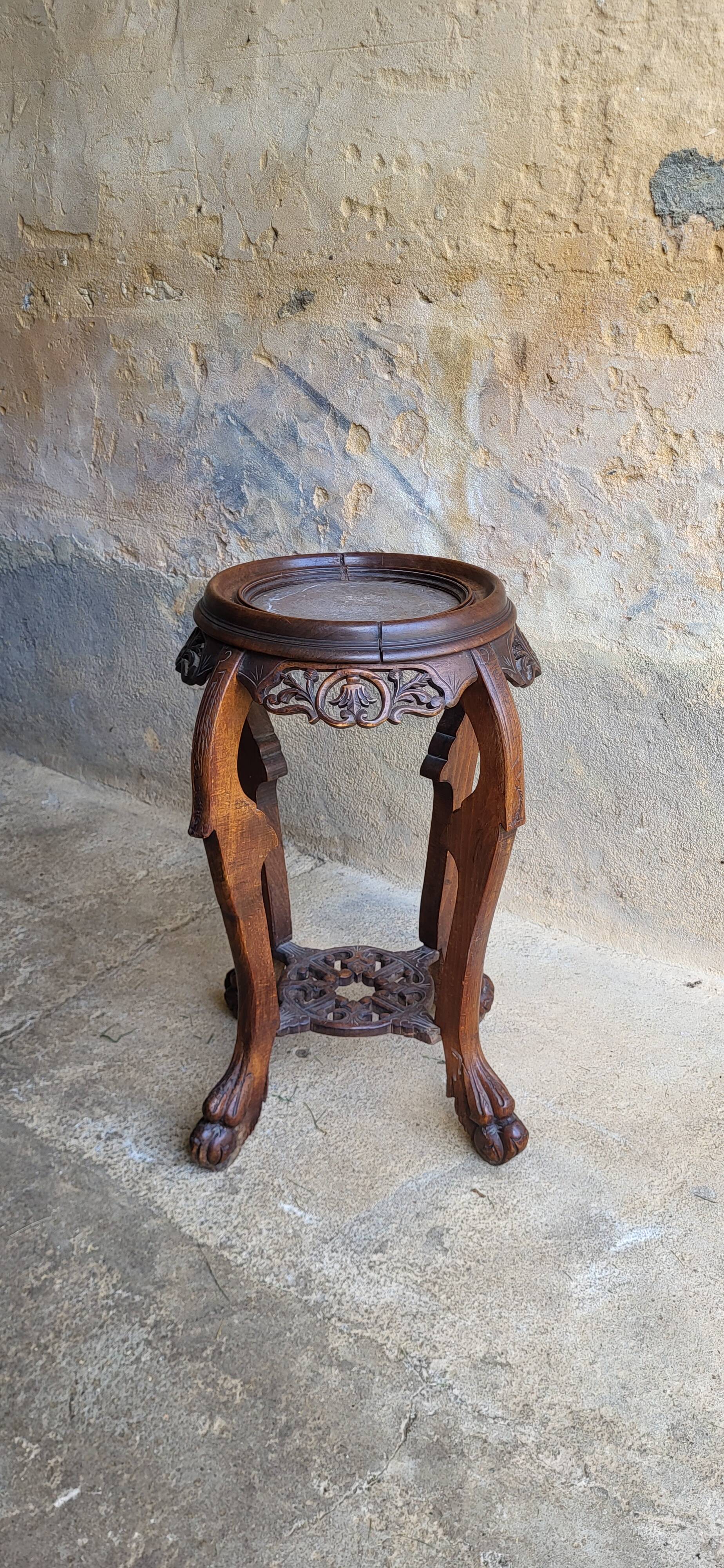 1900 Wood & Marble Stand