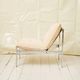 Beige armchair with chrome frame (1 of 2), Italy, 1980s