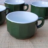 Green ceramic cups
