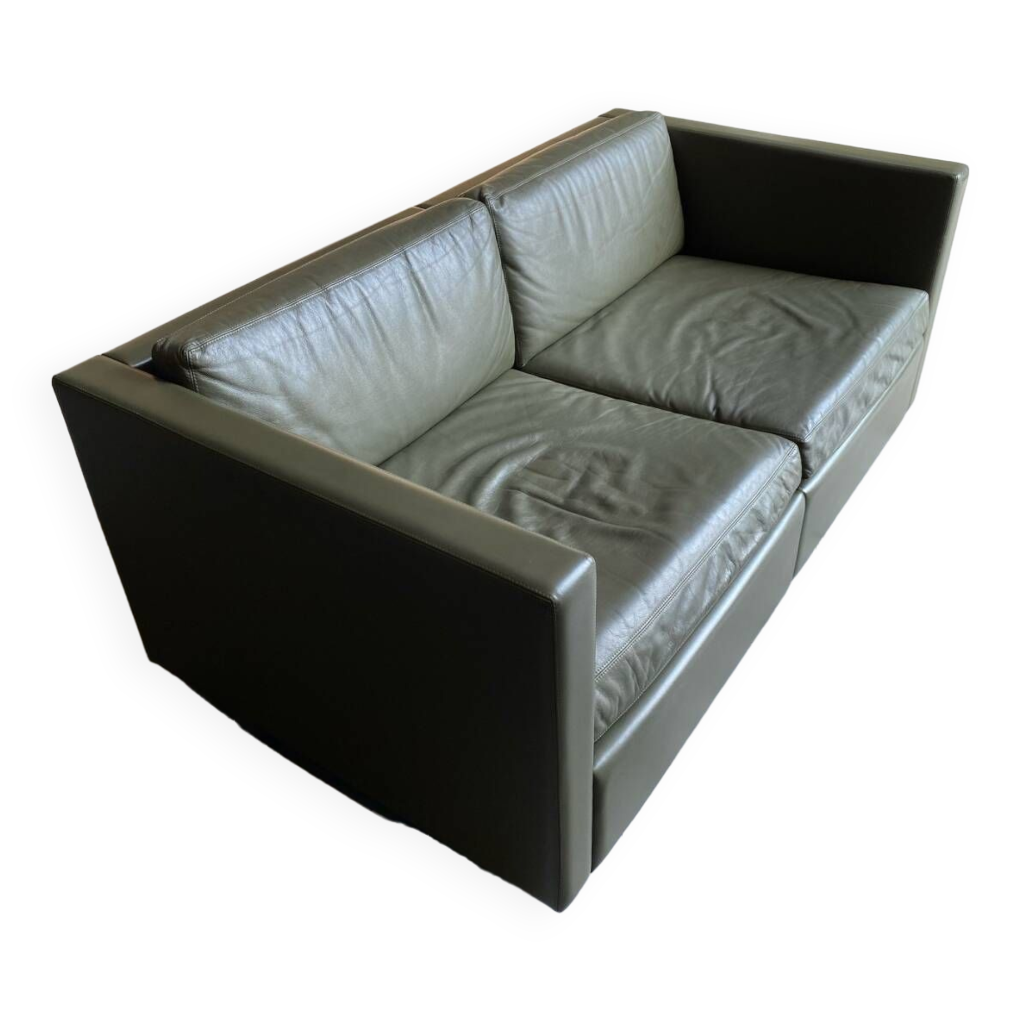 Pfister sofa for Knoll in khaki leather