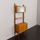 Scandinavian free standing wall unit model Ergo in light teak by John Texmon, Norway 1960s