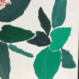 Tableau fleur exotique rouge
