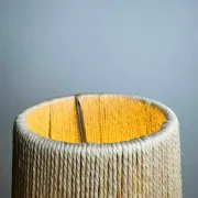 Lampe de table en céramique et sisal par Agne Aronsson, Suède, années 1960.