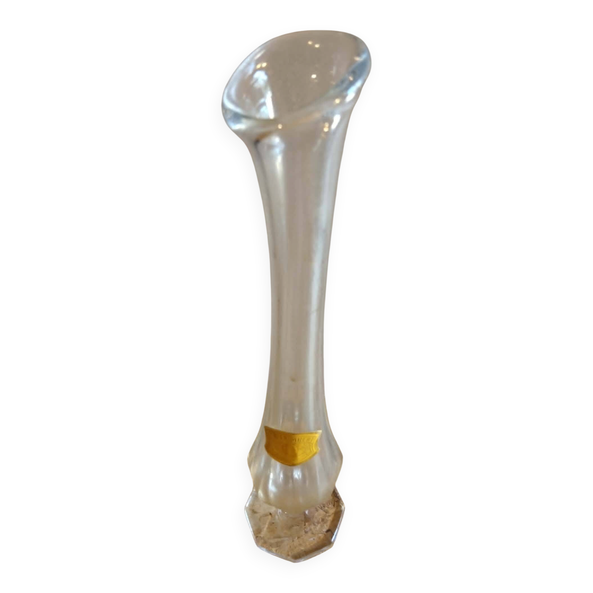 Vase soliflore vintage en cristal - Val Saint-Lambert