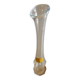 Vase soliflore vintage en cristal - Val Saint-Lambert