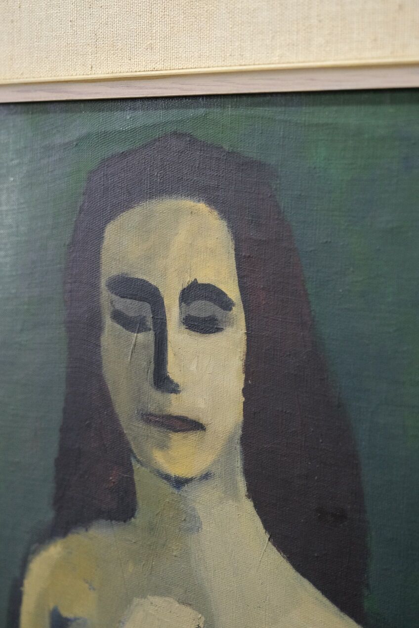 Nude, Swedish Modern Signed Painting, 1960s, Oil on Canvas, Framed