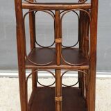 Rattan shelving unit