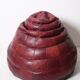 Pouf patchwork of red leather vintage burgundy 1970