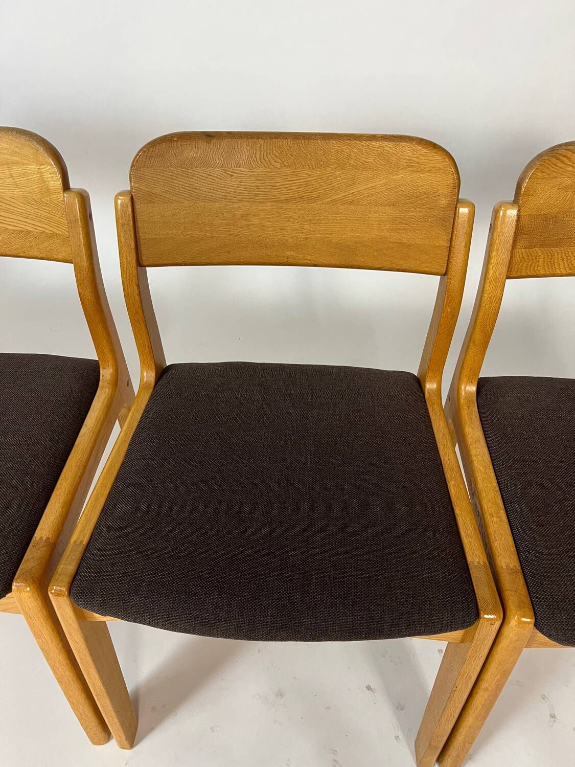 6 oak chairs by Henning Kjaernulf dining chair vintage Danish