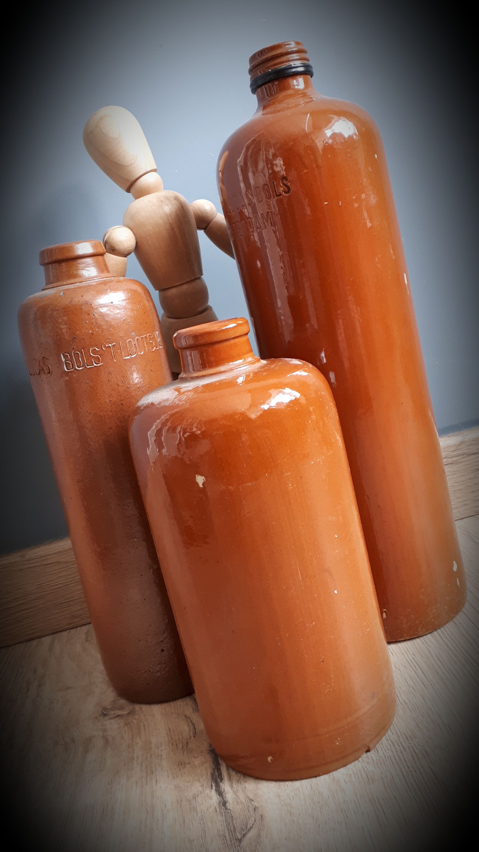 Vintage stoneware bottle combination 3