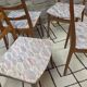Set of 4 vintage Welzel chairs in 1970s Scandinavian style.