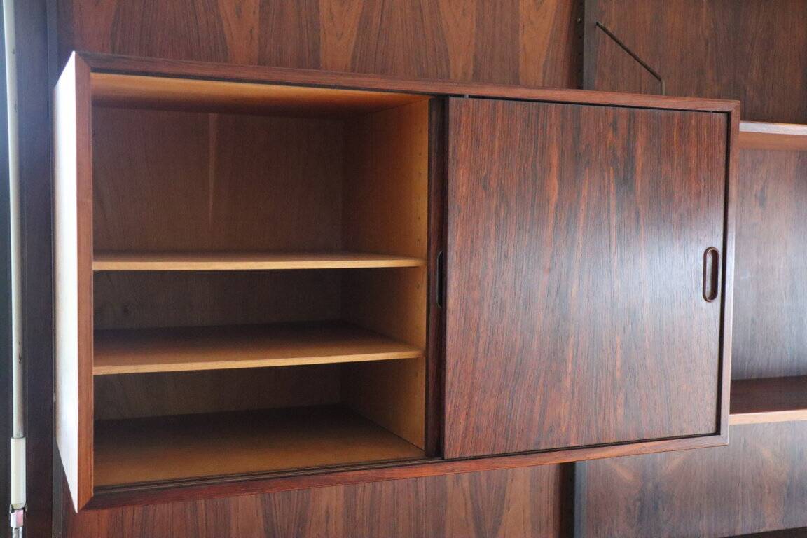 Danish wall bookcase by Thygesen and Sorensen in rosewood, 1960
