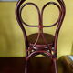 Desk and chair in rattan and vintage wood