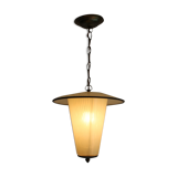 Striped glass pendant lamp, Holland 1950s