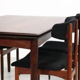 Rosewood Danish design extendable dining table, 1960's