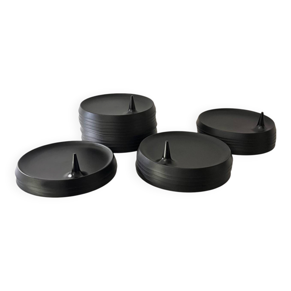 Philippe Starck pour IPI- lot de 20 assiettes - design - noir