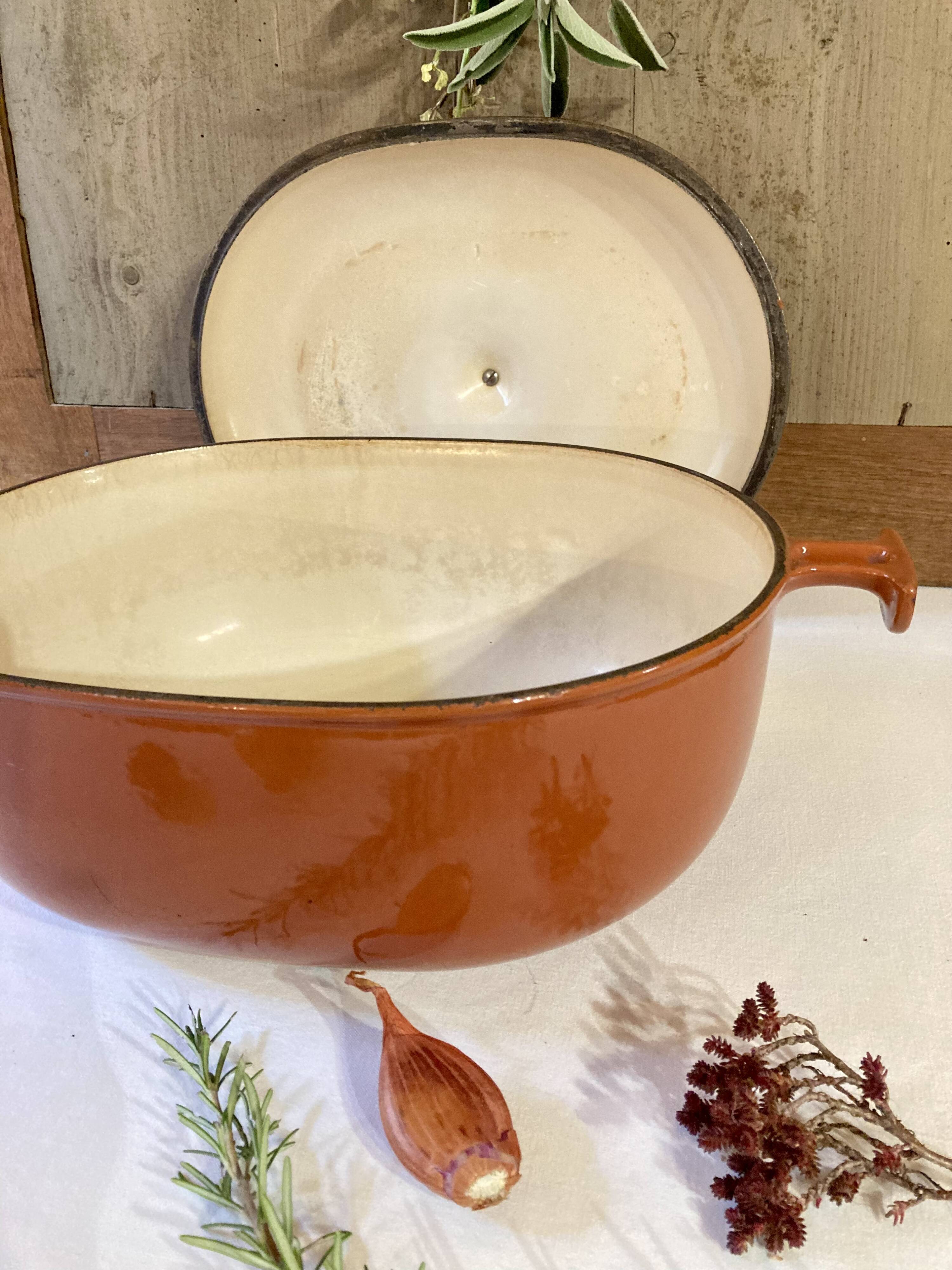 Le Creuzet enameled cast iron casserole dish