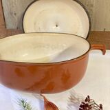 Le Creuzet enameled cast iron casserole dish