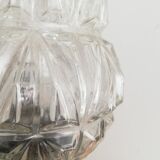 Pair of Ar Nouveau style copper and crystal table lamps vintage 1950s 50s