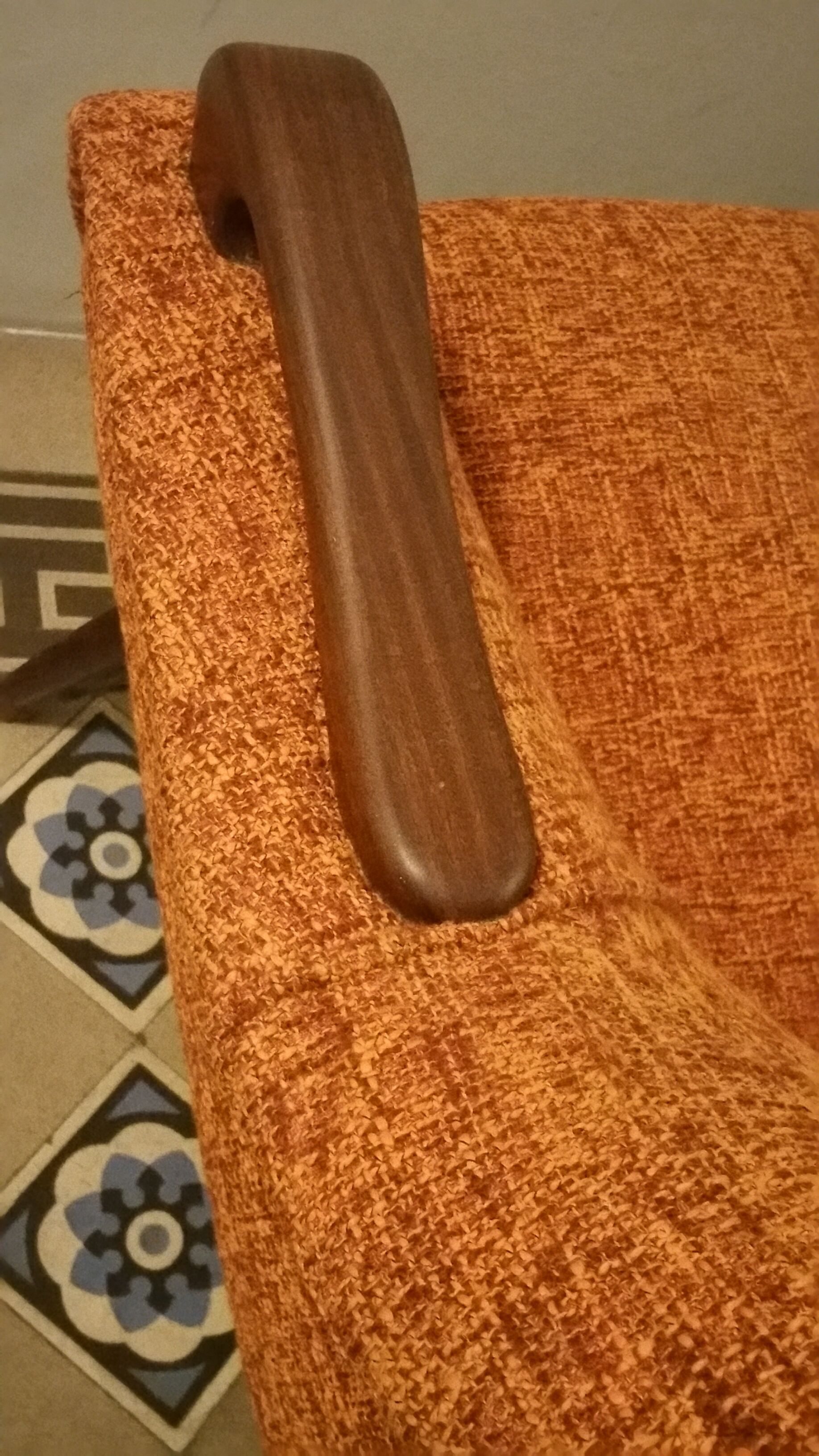 Sofa Orange organic Danish 50s/60s