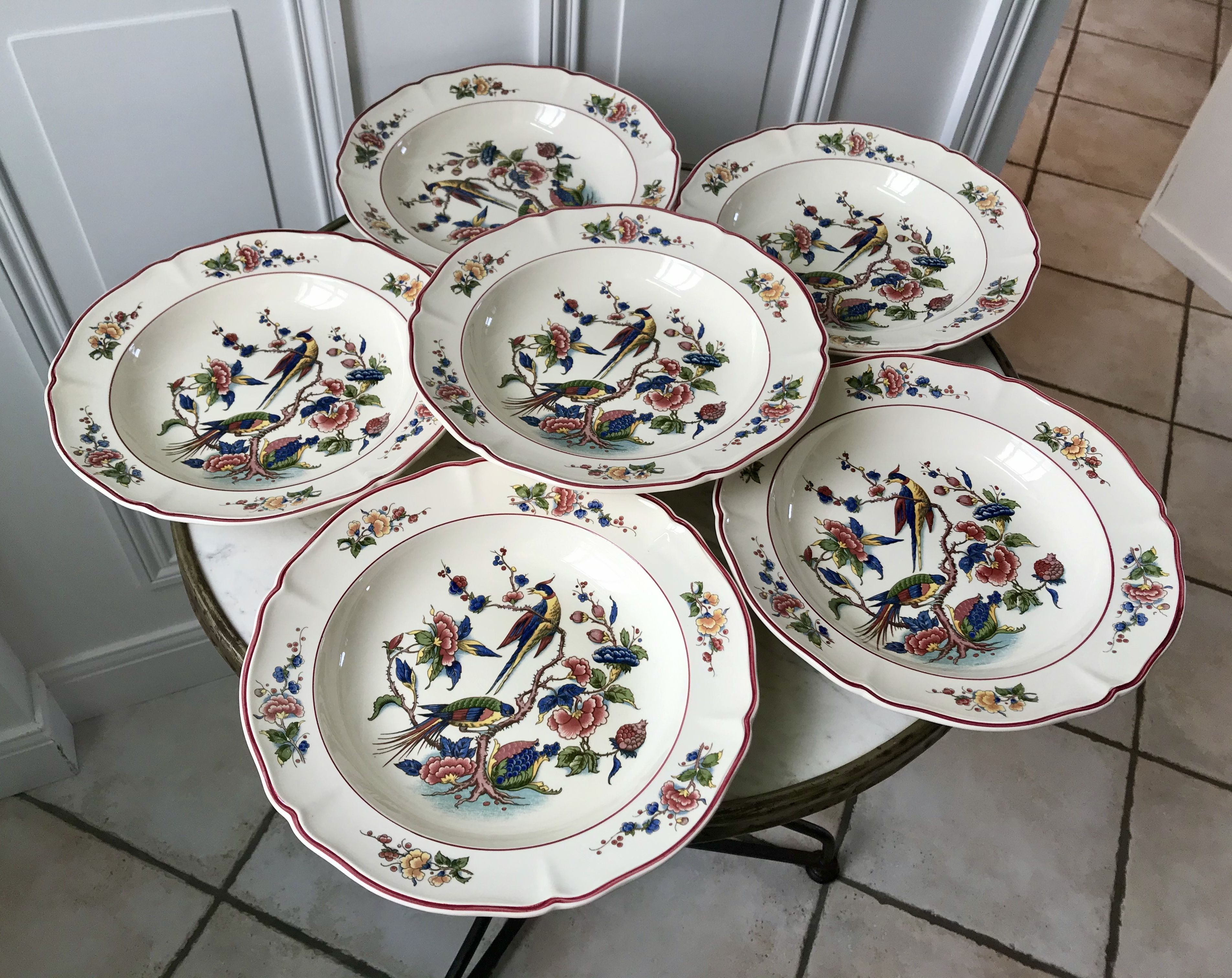 Set of 6 hollow plates Villeroy & Boch model Phoenix years 50-60