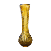 Vase Empoli en verre ambré vintage années 60