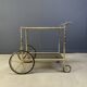 Brass faux bamboo bar cart, Orsenigo Italy, 1970s