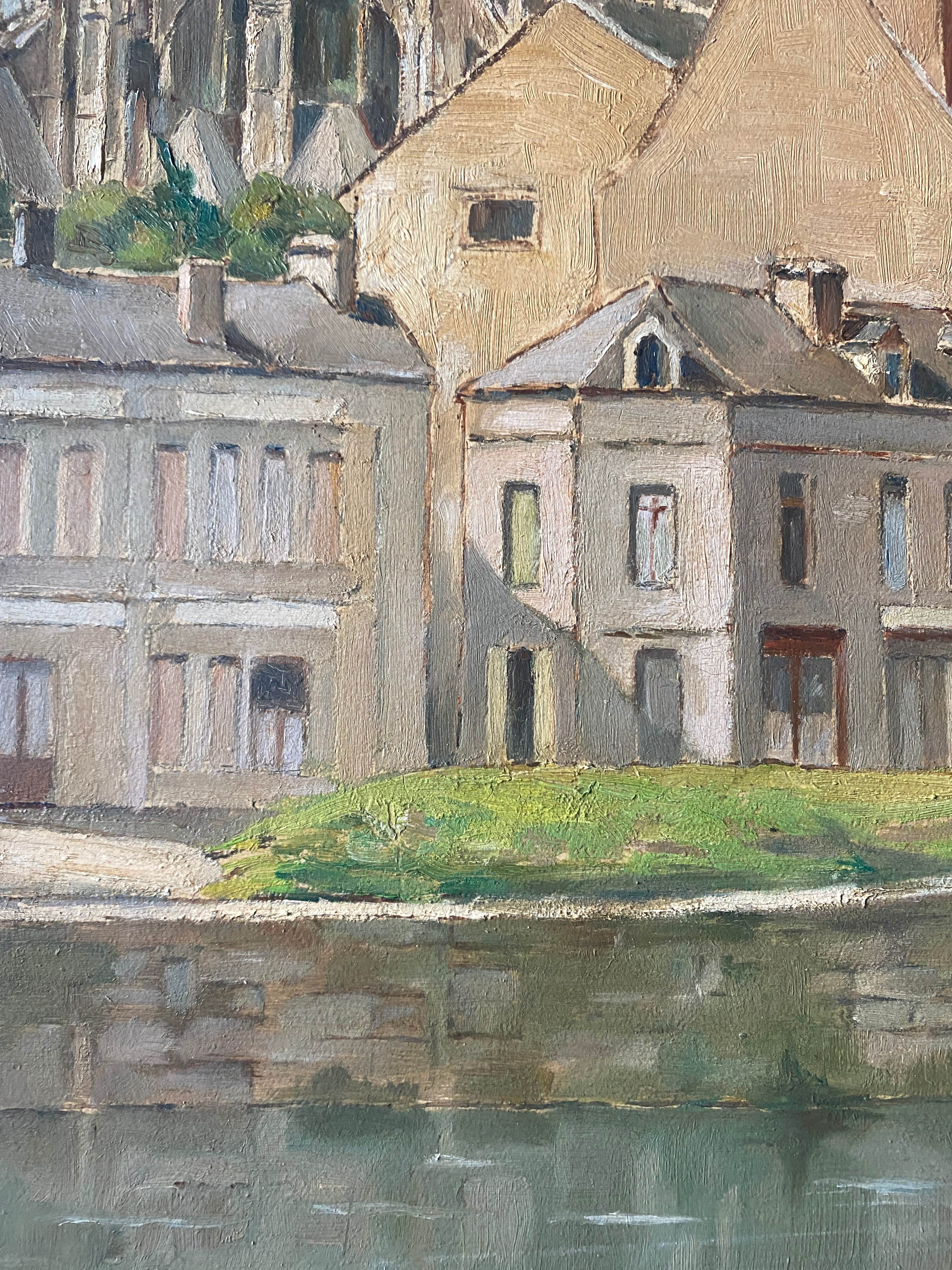 HSP painting "Amiens Cathedral from the bridge of the Cange" (Somme)