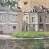 HSP painting "Amiens Cathedral from the bridge of the Cange" (Somme)