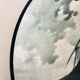 Ceramic plate with marine decoration in grisaille, hand-painted.