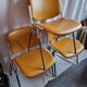 Chaises cuir DSC106 de G Piretti éditions Castelli de 1970
