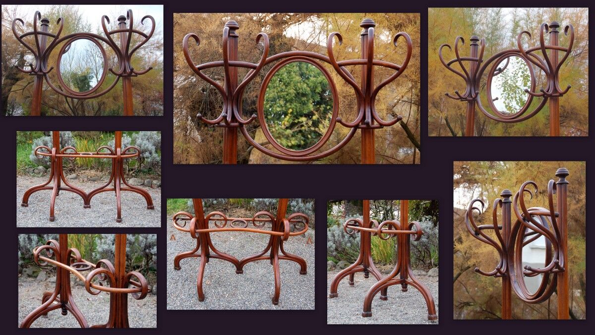 Thonet parrot coat rack in cloakroom 1900 ca