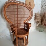 Fauteuil Emmanuelle rotin 1970