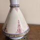 Porcelain Lamp Faience White Curtains Burgundy Renaissance Napoleon III