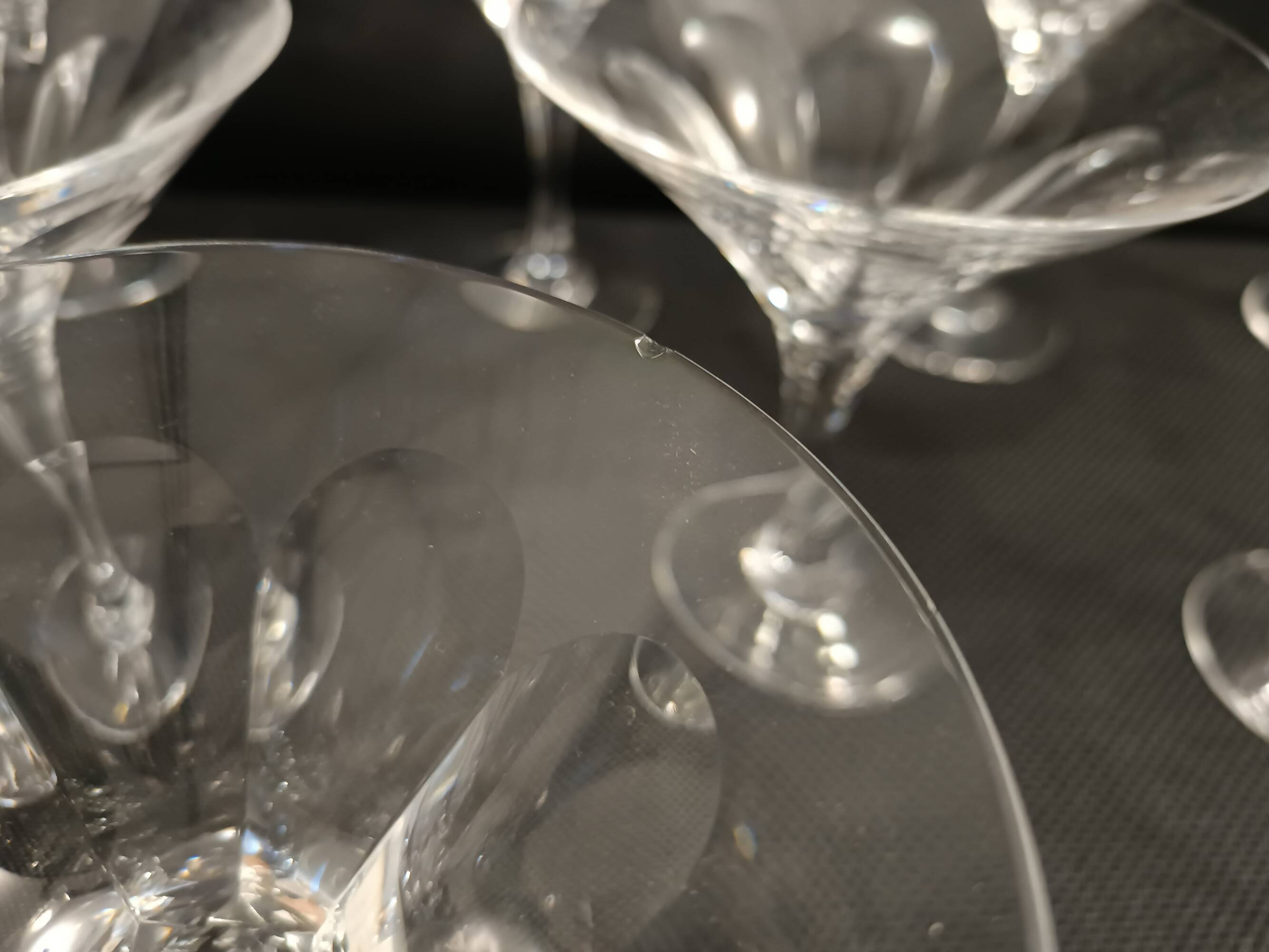 Set of Twelve Crystal Martini Glasses by Christinenhutte, Germany