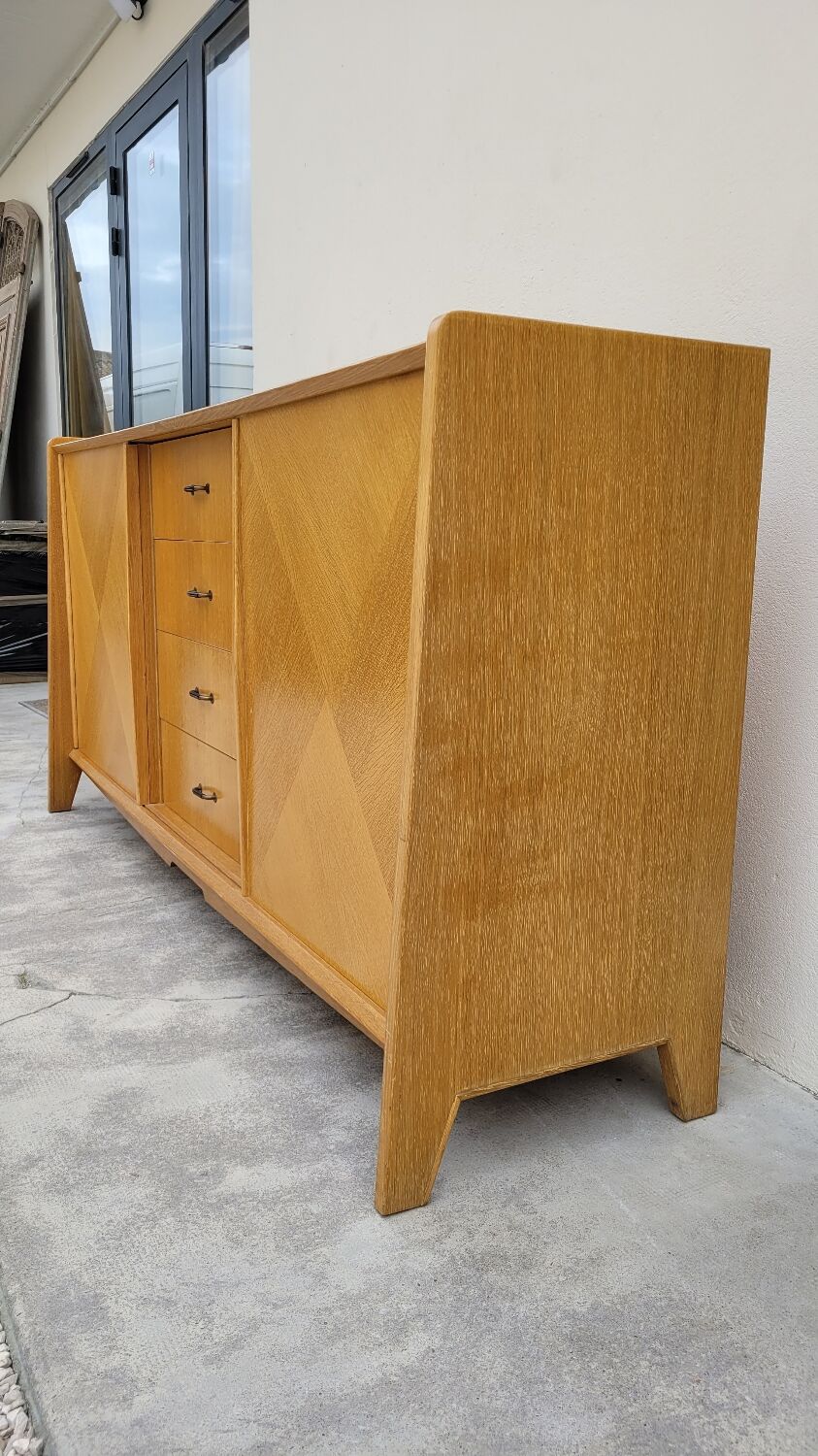 Vintage sideboard enfilade 1950 feet oak compass