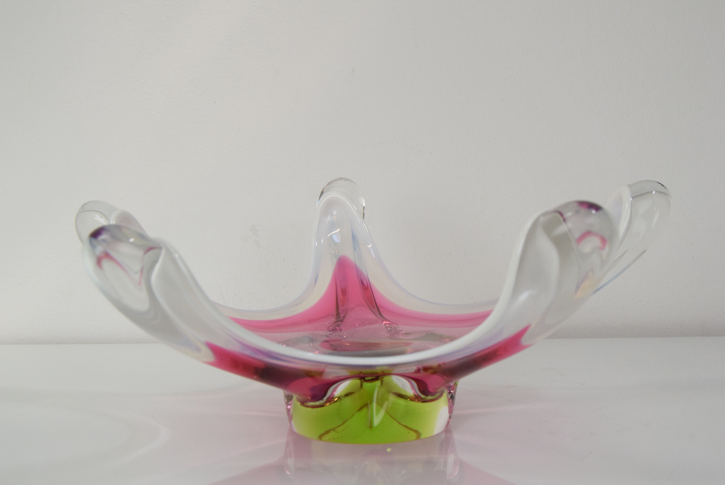 Czech Art Glass Bowl by Josef Hospodka for Chribska Glasswork,1960's.