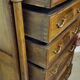 Chest of drawers / chiffonnier in solid walnut, Napoleonic III period – 19th century