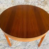 Extendable dining table in teak, butterfly extension by Van Pelt circa 1960.