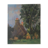 Oil on canvas landscape