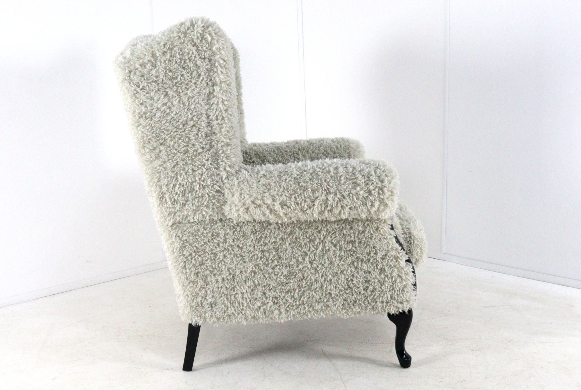 Armchair chair hairy Doodle retro fully restored - new upholstery