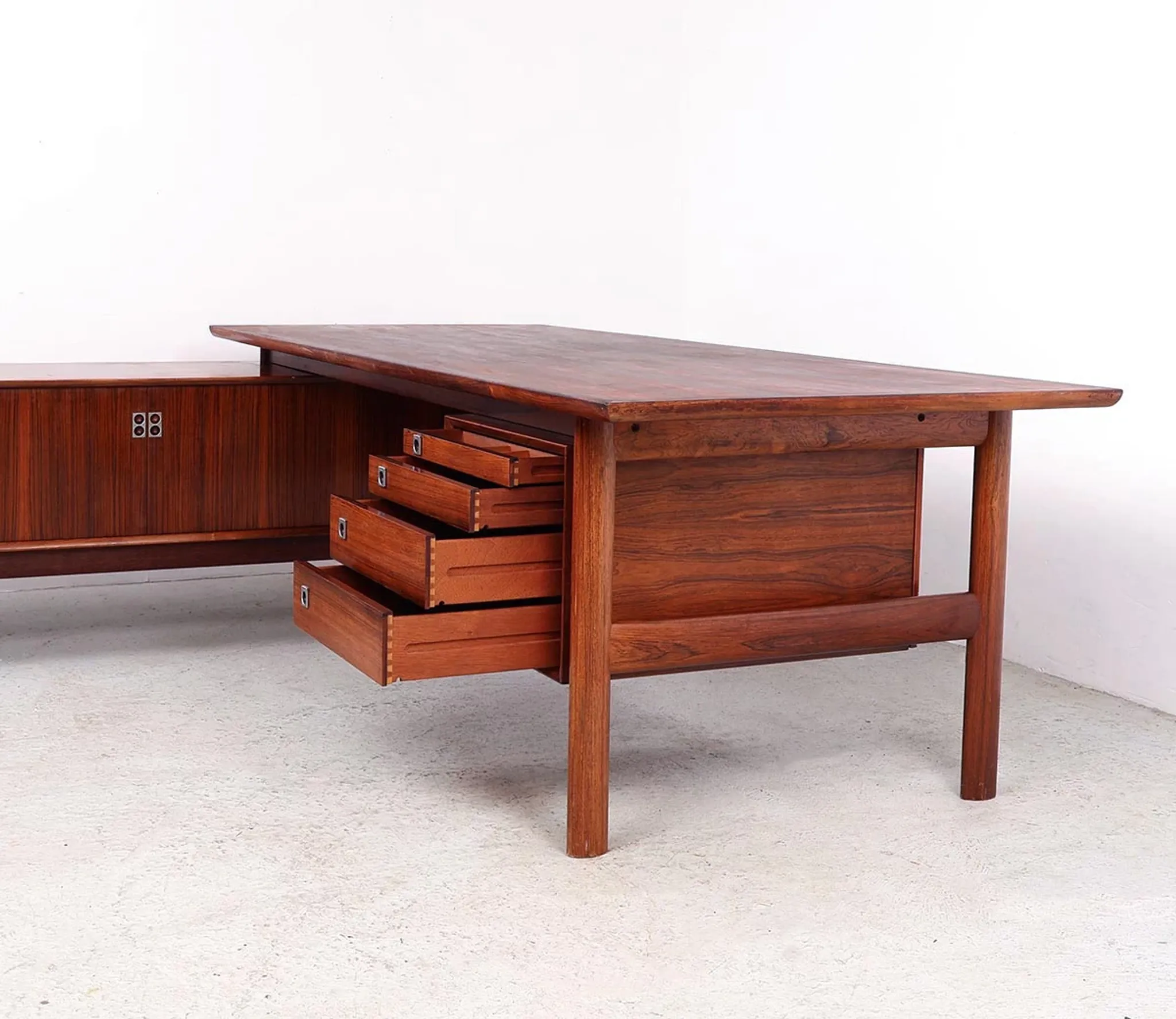 Bureau exécutif vintage avec buffet, Arne Vodder pour Sibast, années 1960